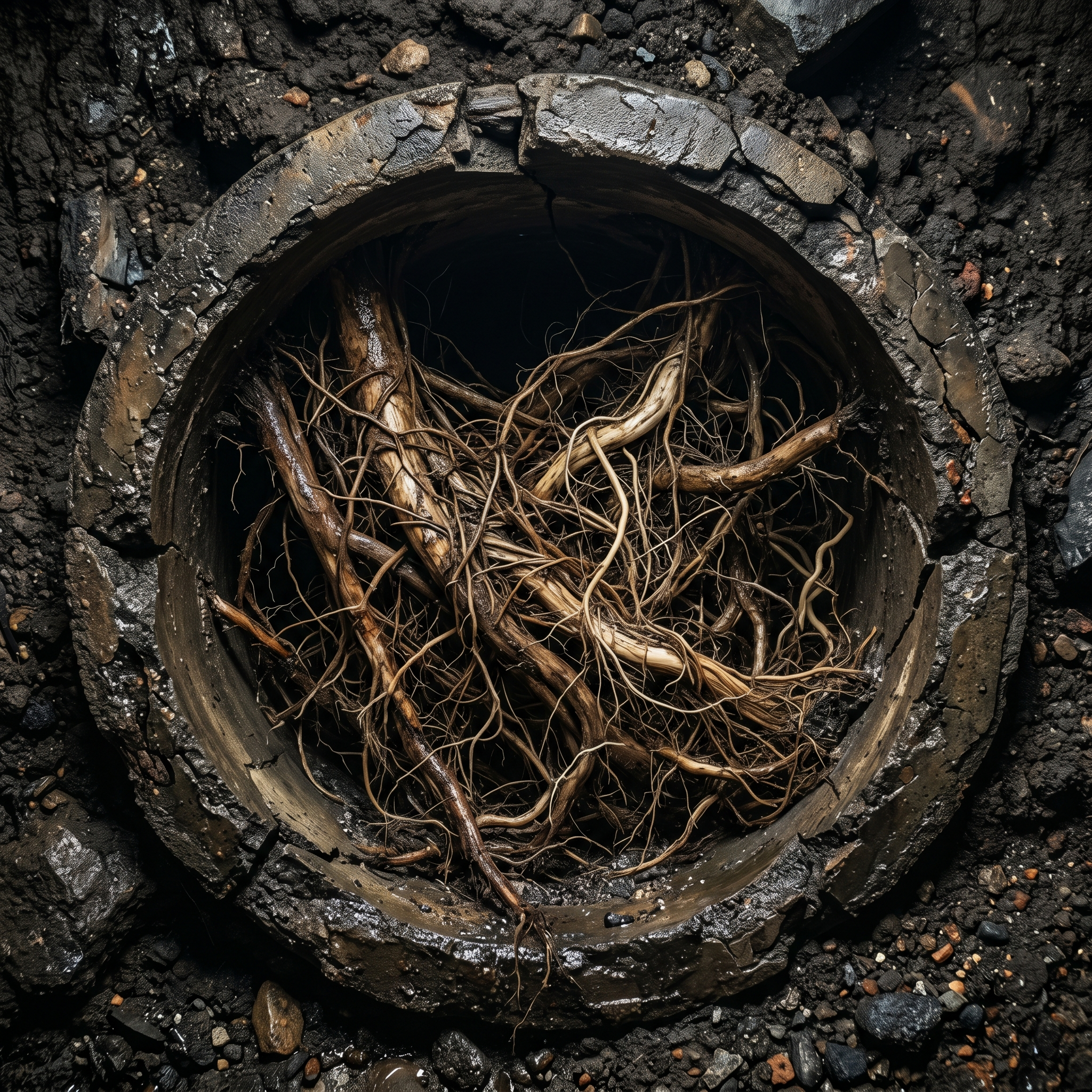 Déracinage drain principal Montréal